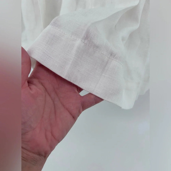 Zimmermann Lovestruck Gold Buttoned Linen Mini Dress Sz 3 US 10 White nwt - Picture 8 of 15